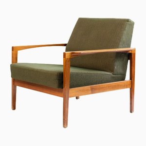 Mid-Century Sessel aus Stoff und Holz