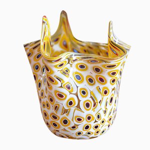 Vaso fazzoletto in vetro di Murano di Venini, anni '60