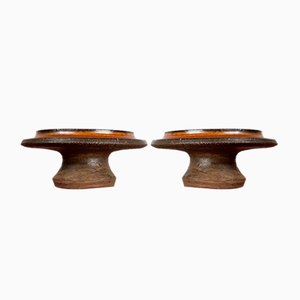 Mid-Century Danish Studio Pottery Candleholder by Lise Eder for Lise Keramik, 1960s, Set of 2