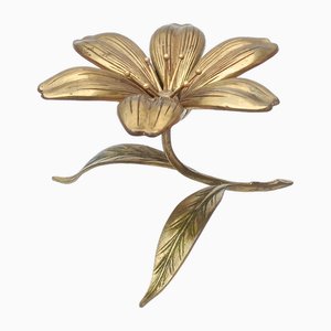 Gilt Metal Flower Ashtray, 1970s