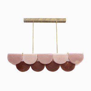 Lampada da soffitto allungata in vetro di Murano