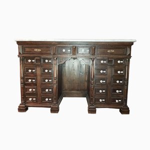 Former Pharmacy Cabinet in Wood and Marble