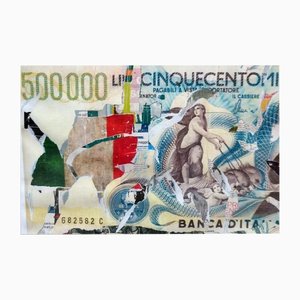 Antonio Longo, Art &Co Museum 500mila Lire di Raffaello, Screen Print on Canvas