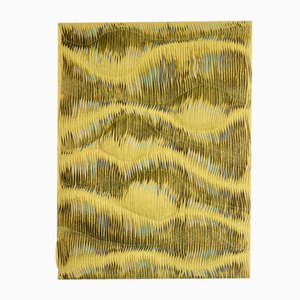 Textured Mimosa Painting, Yellow Jacquard Fabric, 2020