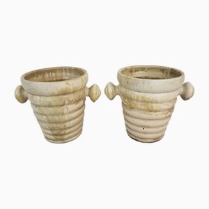 Sektkübel aus Steingut von Jean Maubrou, 1950er, 2er Set