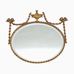 Vintage Adam Style Gilt Metal Mirror, 1930