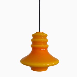 Orange Glass Ceiling Light from Doria, Germany, 1960s