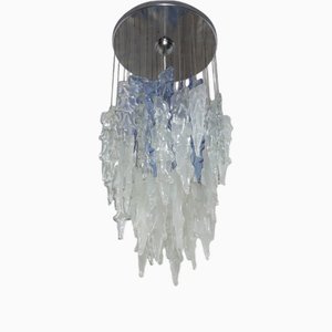 Murano Glass Cascade Chandelier attributed to AV Mazzega, 1970s
