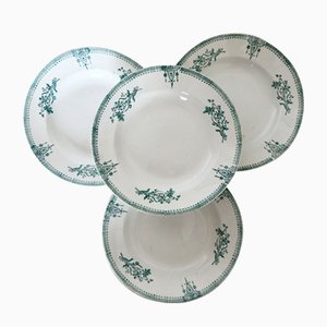 Hollow Plates from Saint Amand, 19th Century, Set of 4