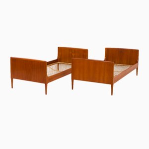 Mid-Century Teak Betten von Omann Jun, Denmark, 1960er, 2er Set