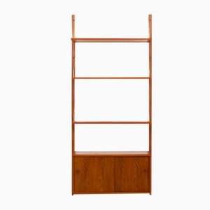 Mueble de pared danés Mid-Century de teca al estilo de Poul Cadovius y Preben Sorensen, años 60