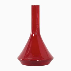 Large Red Vase from the Industrial Series by A.D. Copier for Glasfabriek Leerdam, 1960s