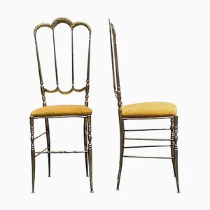 Set of Chiavarina Brass Chairs, 1950s
