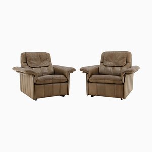 Set of Buffalo Leather Armchairs from de Sede, Switzerland, 1970s