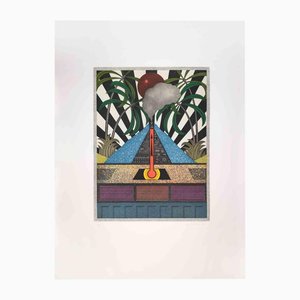 Fifo Stricker, Blue Volcan, Aquatint and Etching, 1984