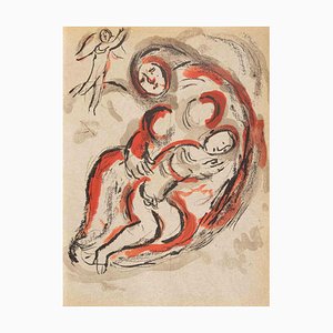Marc Chagall, Hagaer in the Desert, Lithograph, 1960