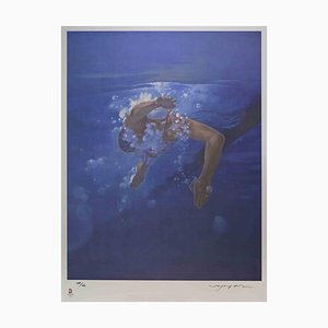 Kim Hyang, Swimmer, Lithograph, 2008