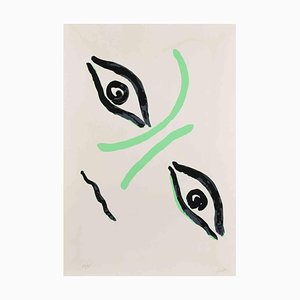 Virgilio Guidi, Countess Portrait, Lithograph, Mid-20th Century
