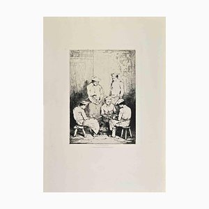 Theodule Ribot, Les Eplucheurs, Etching, Late 19th Century