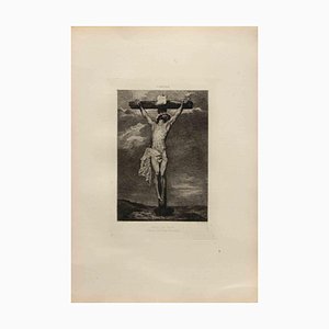 Felix-Augustin Milius, Christ en Croix, Etching, 1872