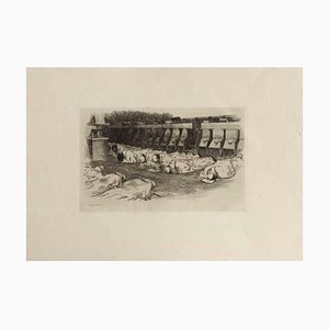Auguste Lançon, Les Trappistes, Etching, 1883