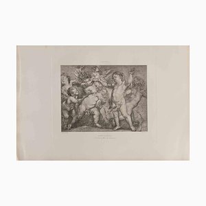 Felix-Augustin Milius, Ronde d'Anges, Etching, 1872