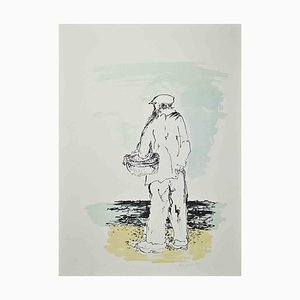 Giovanni Omiccioli, The Fisherman, Lithograph, 1975