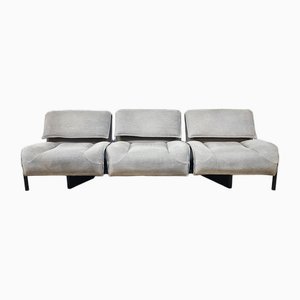 Set of Vintage Italian Veranda Sofa and Lounge Chair by Vico Magistretti for Cassina, 1980s
