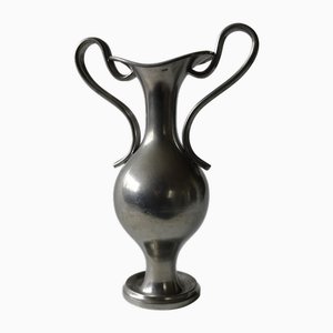 Vintage Art Deco Pewter/Tin Urn with Two Handles from Svenskt Tenn, 1954