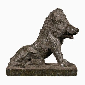 Modelo serpentino tallado del jabalí de los Uffizi, 1900