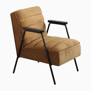 Mid-Century Modern Velvet Armchair