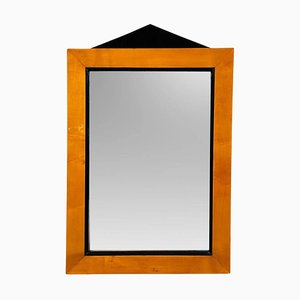 Biedermeier Wall Mirror in Maple, Ebonized, Southern Germany, 1820s