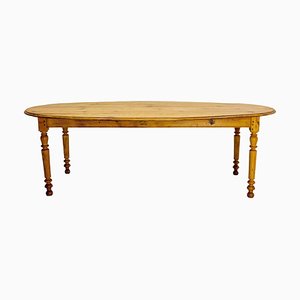 Mesa francesa de finales del siglo XIX con tablero ovalado de hojas abatibles, década de 1890