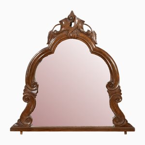 Miroir Antique Sculpté en Noyer