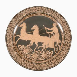 Ceramic Wall Plate with Neoclassical Scene Decoration