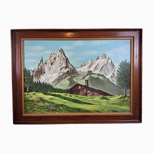 J Bonin, Au Pays du Mont-Blanc, 1992, Oil on Canvas