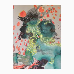 Rina Banerjee, El explorador intelectual como un hombre de dos cabezas subdesarrollado, 2008, Imprimir