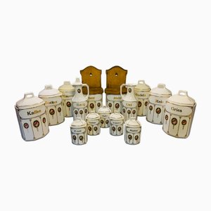 Antike Jugendstil Küchengefäße, 1890er, 15 . Set