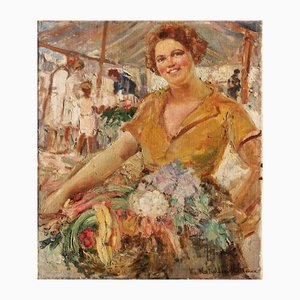 Ekaterina Nikolaevna Kachura Falileeva, Capris Markt, 1912, Öl auf Leinwand
