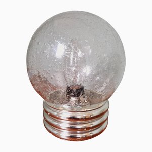 Lampada da tavolo Space Age in vetro a bolle, anni '70