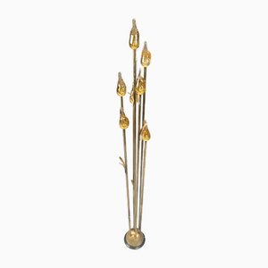 Murano Glass Leaf Floor Lamp, 1980s