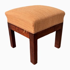 Kleiner gepolsterter Vintage Pouf, 1930er