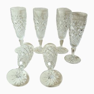 Calici da champagne in cristallo di Boemia, set di 6