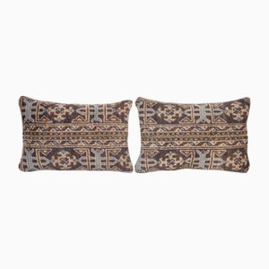 Anatolian Dark Brown Cushion Covers, 2010s, Set of 2