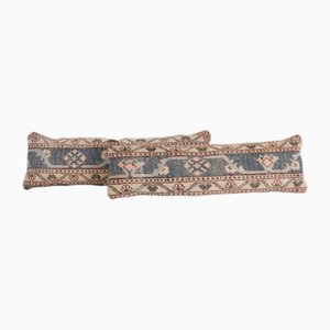 Anatolian Lumbar Rug Pillow Covers, 2010s, Set of 2