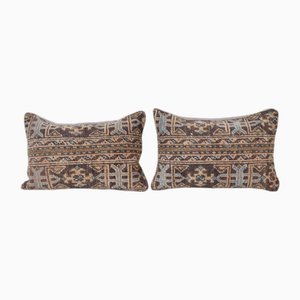 Turkish Oushak Rug Pillow Covers, 2010s, Set of 2