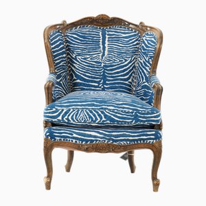 Blauer Rokoko Sessel, 1900er