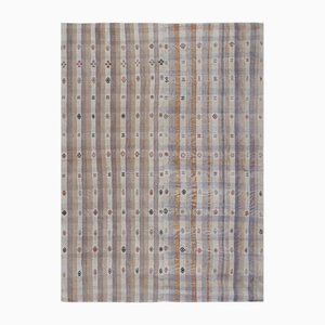 Vintage Striped Cotton Kilim Rug, 1960s