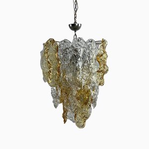 Large Mid-Century 9-Light Murano Glass Chandelier, 1970s
