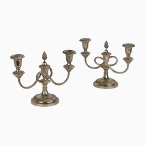 Candelabros vintage de plata. Juego de 2